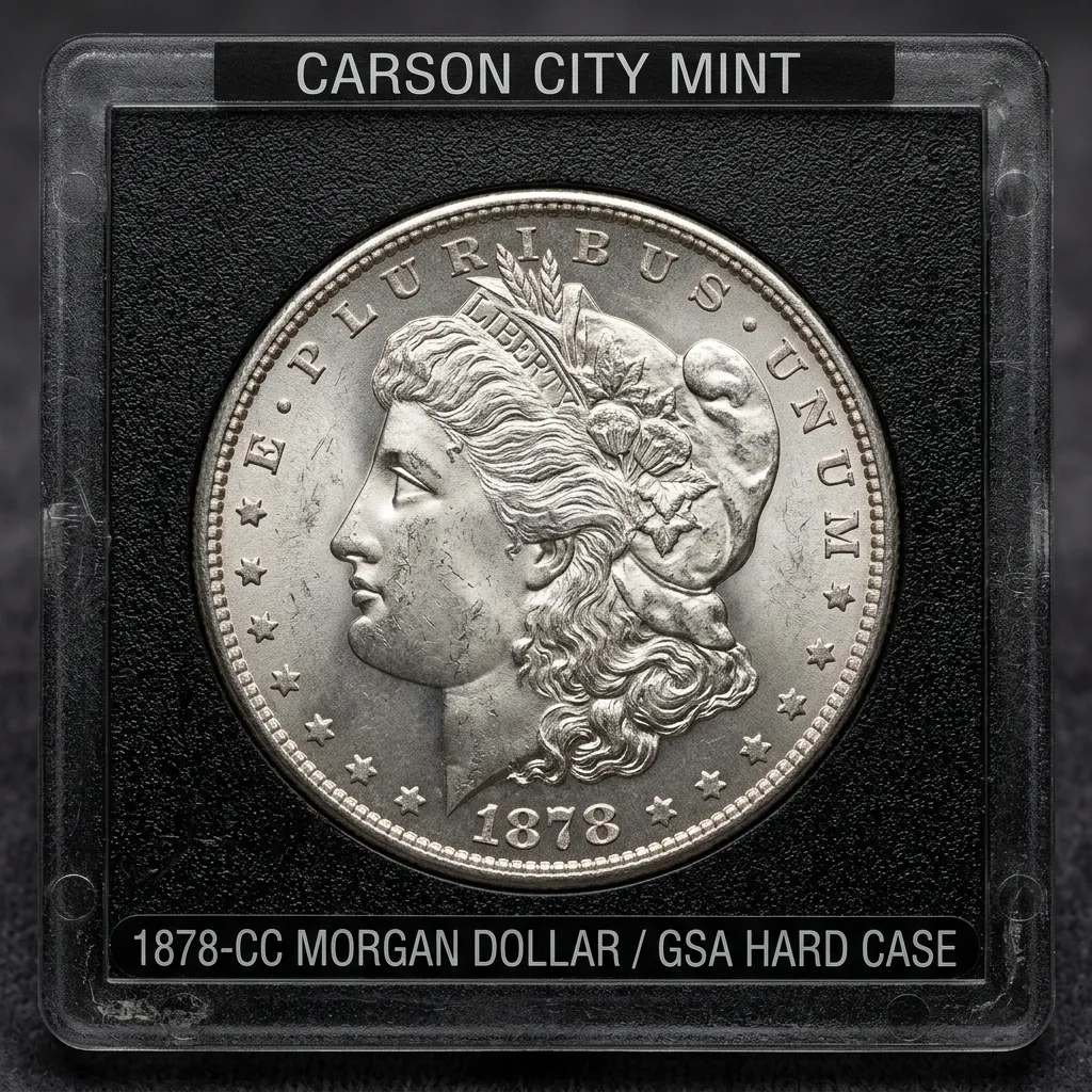 Uncleaned 1878 Carson City Morgan Silver Dollar showing original skin and patina