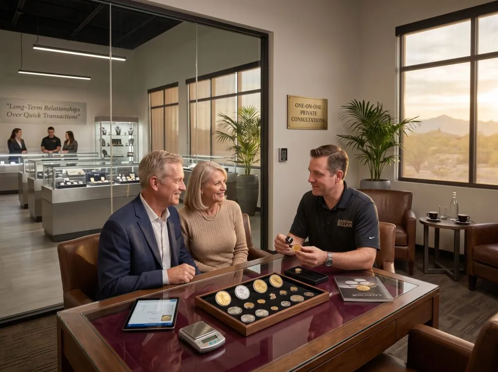 Arizona Coin & Bullion coin shop showroom experience in Scottsdale