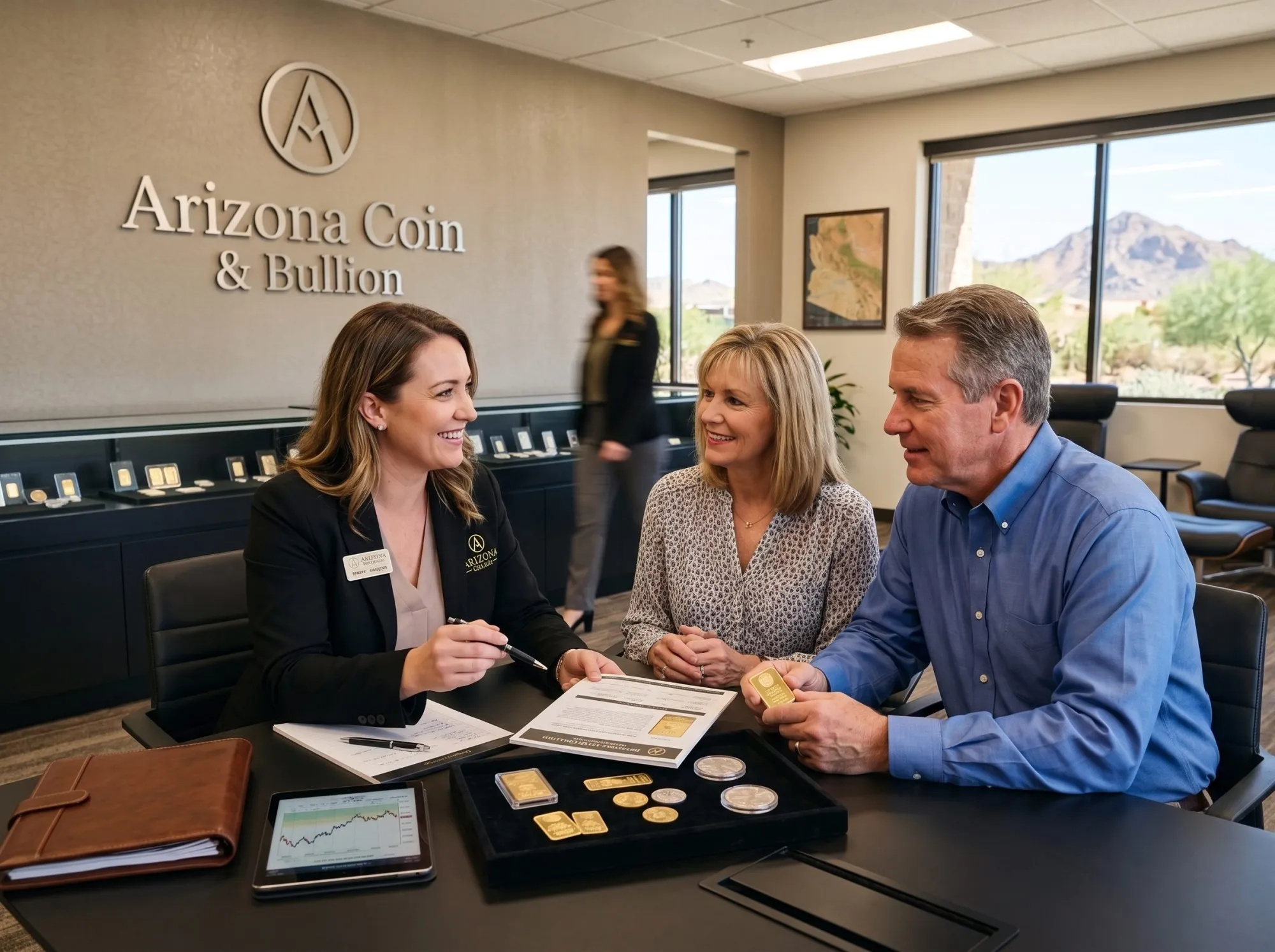Personalized numismatic guidance and consultation desk at Arizona Coin and Bullion
